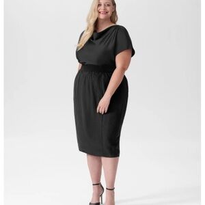 Universal Standard Black Midi Skirt